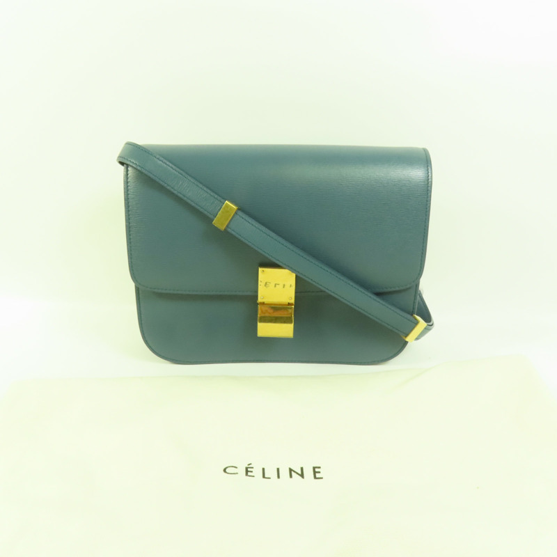 CELINE 牛皮皮革Classic Box Medium肩背袋-9