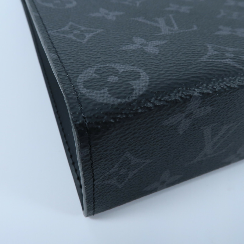 LOUIS VUITTON Monogram Eclipse Pochette Voyage MM手拿包-10