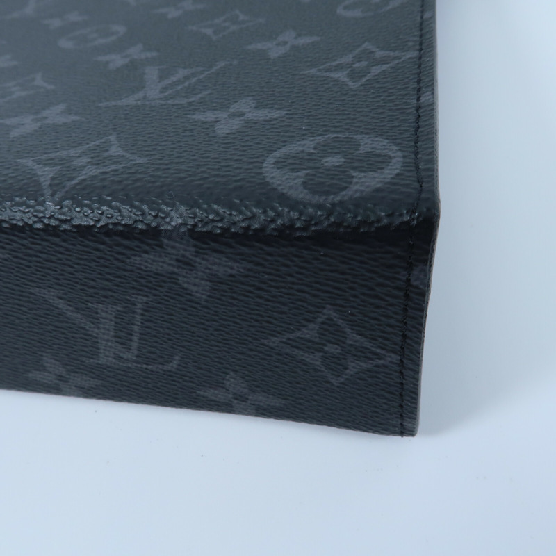 LOUIS VUITTON Monogram Eclipse Pochette Voyage MM手拿包-11