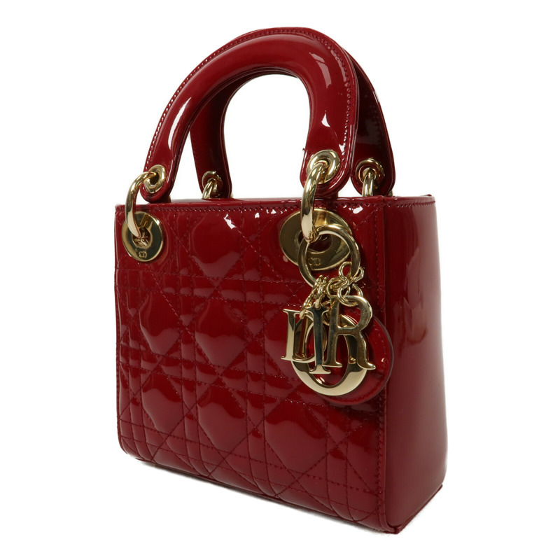 Dior 漆皮皮革Mini Lady Dior手挽肩背兩用袋-2