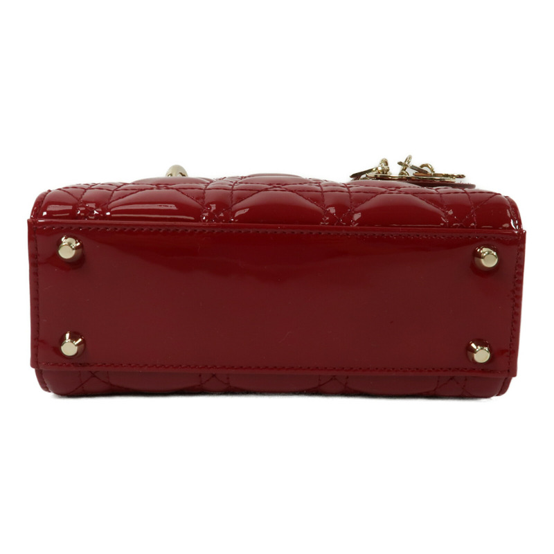 Dior 漆皮皮革Mini Lady Dior手挽肩背兩用袋-3