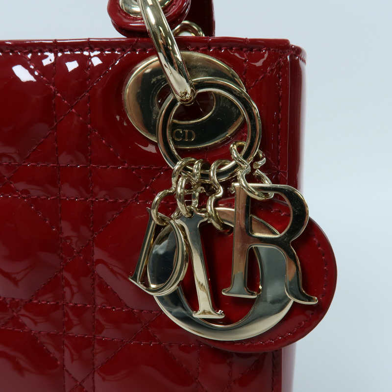 Dior 漆皮皮革Mini Lady Dior手挽肩背兩用袋-9