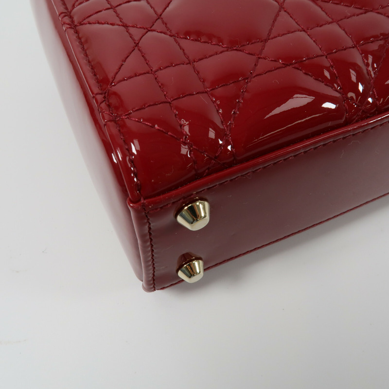 Dior 漆皮皮革Mini Lady Dior手挽肩背兩用袋-12