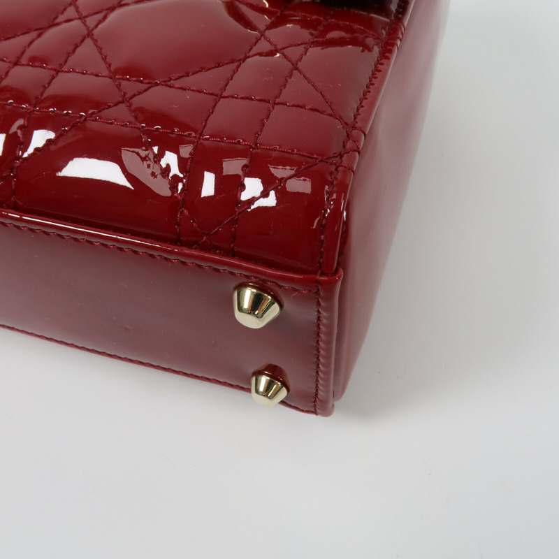 Dior 漆皮皮革Mini Lady Dior手挽肩背兩用袋-13