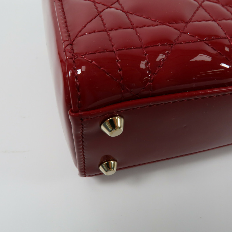 Dior 漆皮皮革Mini Lady Dior手挽肩背兩用袋-14