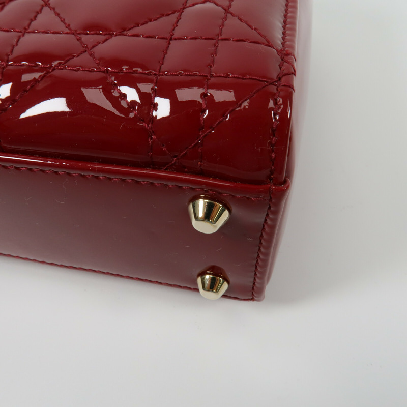 Dior 漆皮皮革Mini Lady Dior手挽肩背兩用袋-15