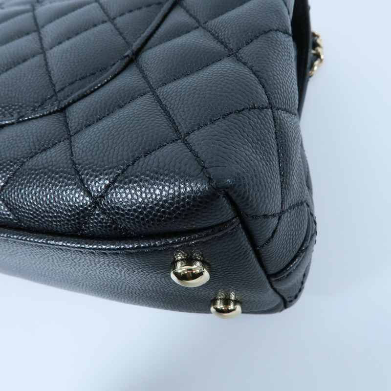 CHANEL 牛皮皮革Coco Handle Small鏈帶手挽肩背兩用袋-14