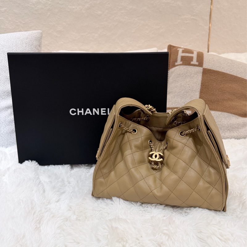 Chanel/ 25bag 棕-1