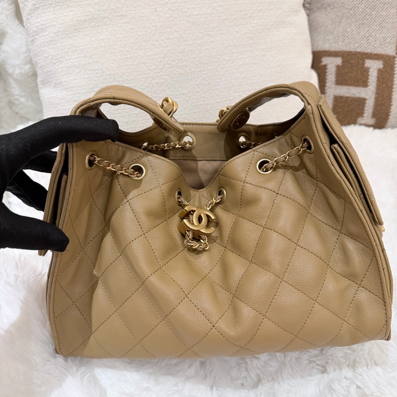 Chanel/ 25bag 棕-2