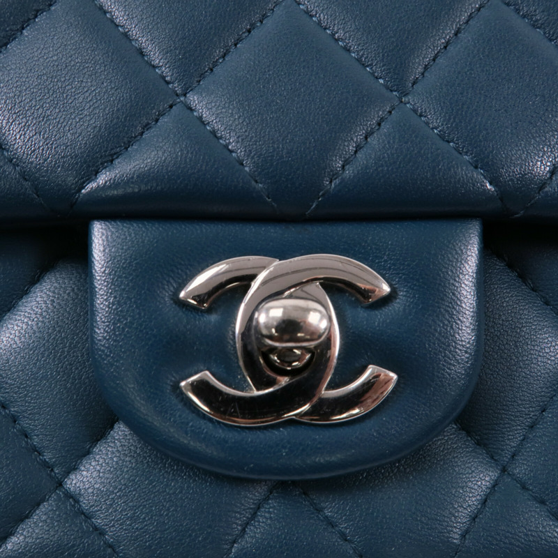 CHANEL 羊皮皮革Mini Classic 20鏈帶肩背袋-6