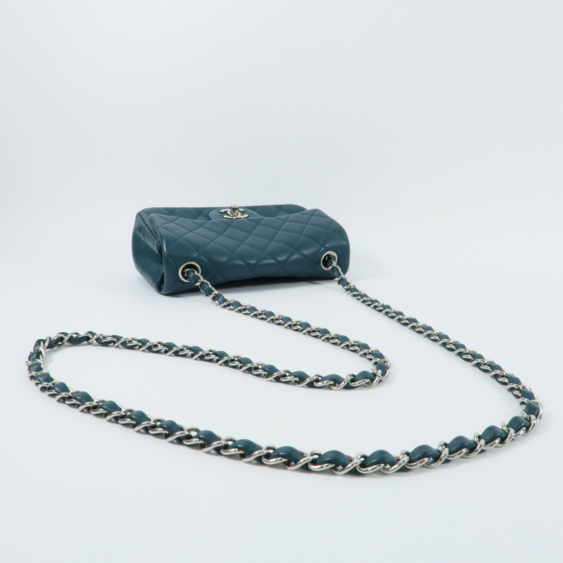 CHANEL 羊皮皮革Mini Classic 20鏈帶肩背袋-9