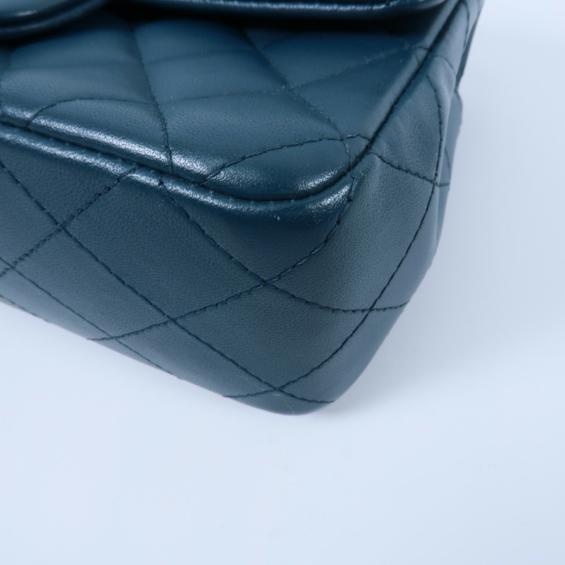 CHANEL 羊皮皮革Mini Classic 20鏈帶肩背袋-12