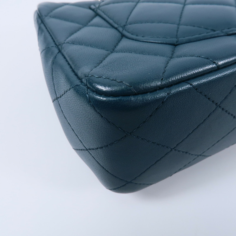 CHANEL 羊皮皮革Mini Classic 20鏈帶肩背袋-13