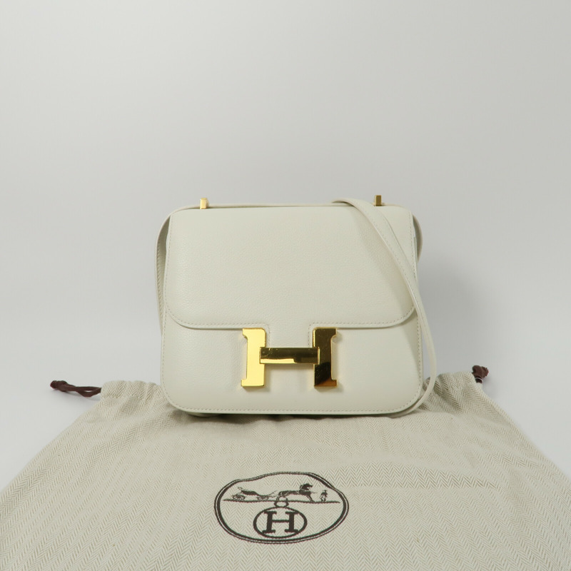 HERMES Evercolor皮革Constance Mini肩背袋Nata-9