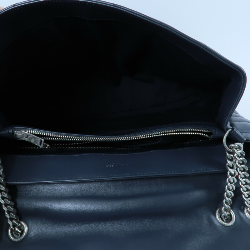 SAINT LAURENT 牛皮皮革Large Loulou肩背袋-4