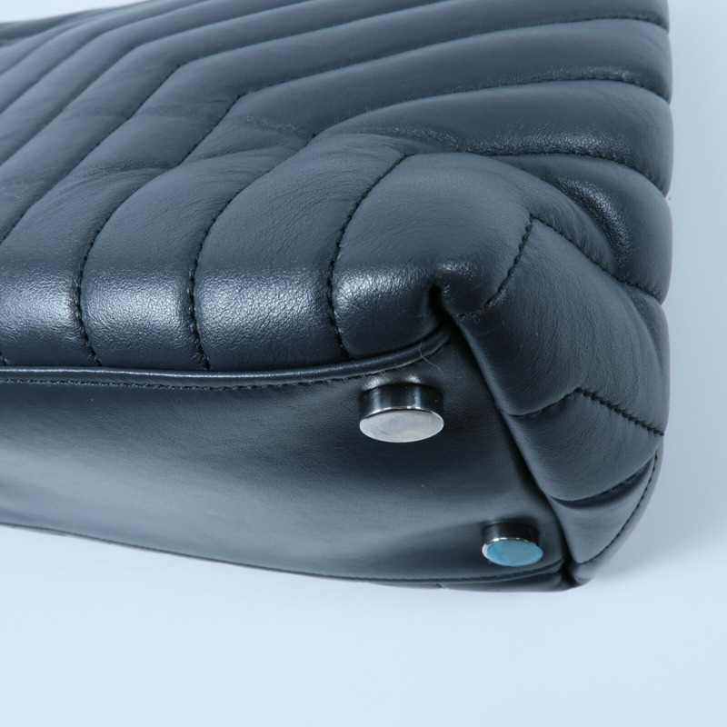 SAINT LAURENT 牛皮皮革Large Loulou肩背袋-12