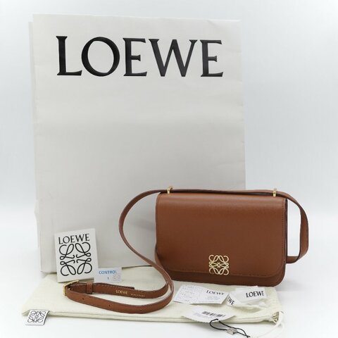 Loewe 羅威 Goya 焦糖色 牛皮 豆腐包 斜挎包