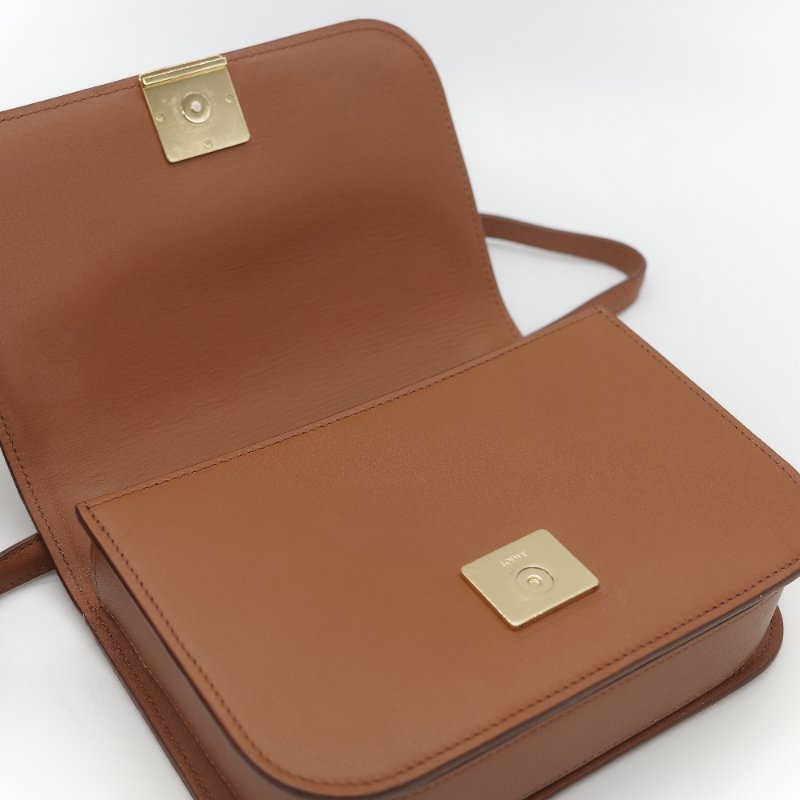 Loewe 羅威 Goya 焦糖色 牛皮 豆腐包 斜挎包-23