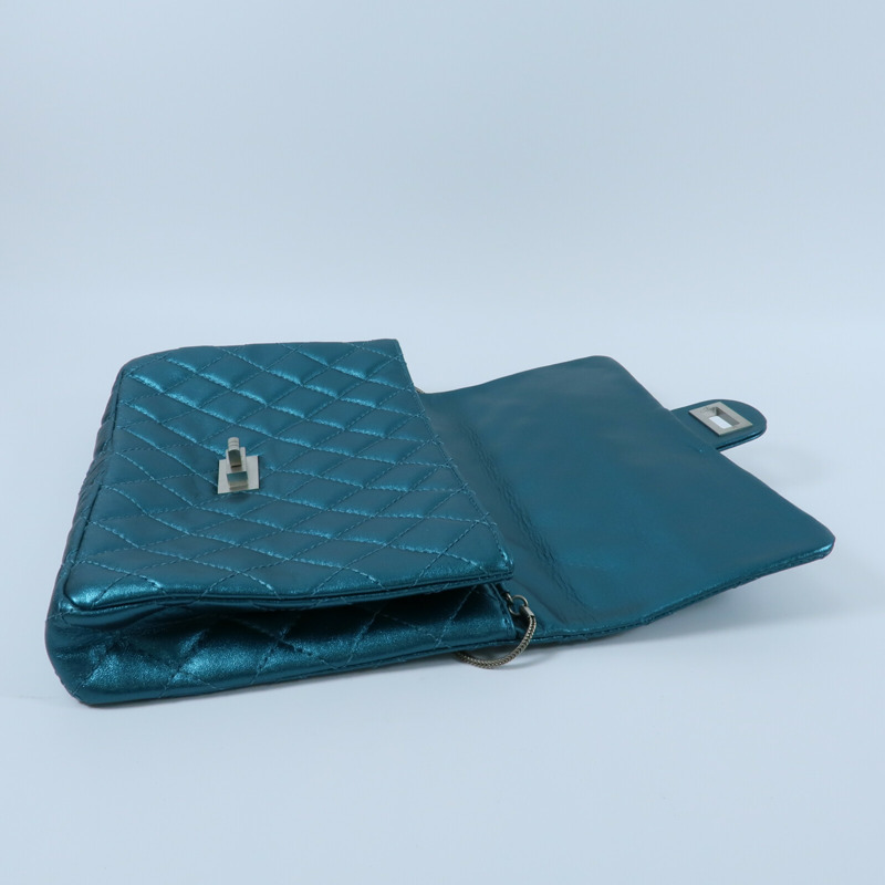 CHANEL 羊皮皮革2.55 Reissue Medium鏈帶肩背袋-10