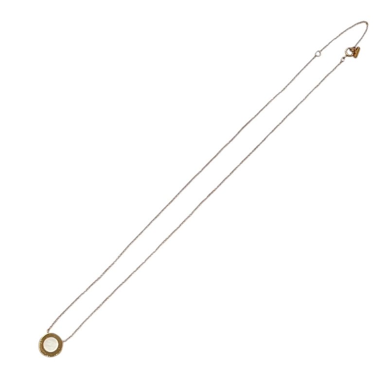 TIFFANY&CO. 蒂芬尼 T CIRCLE 白貝母鑽石項鍊 K18PG-5