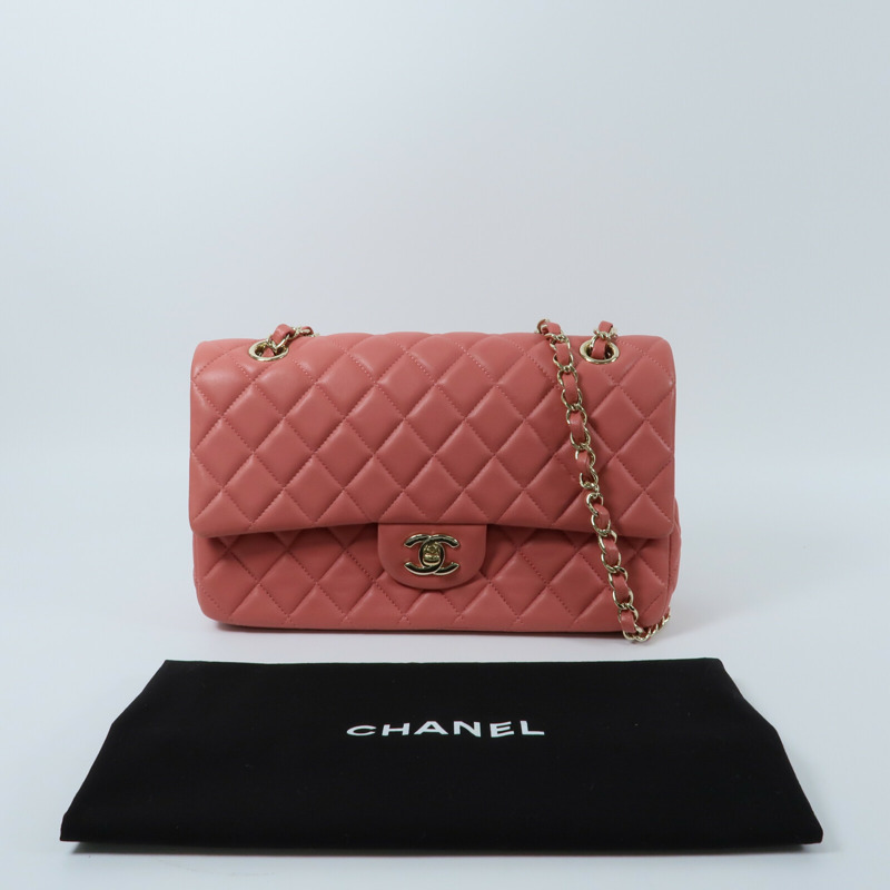 CHANEL 羊皮皮革Chain Shoulder Bag鏈帶肩背袋-12