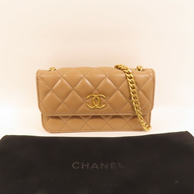 CHANEL 羊皮皮革Wallet On Chain肩背袋-11