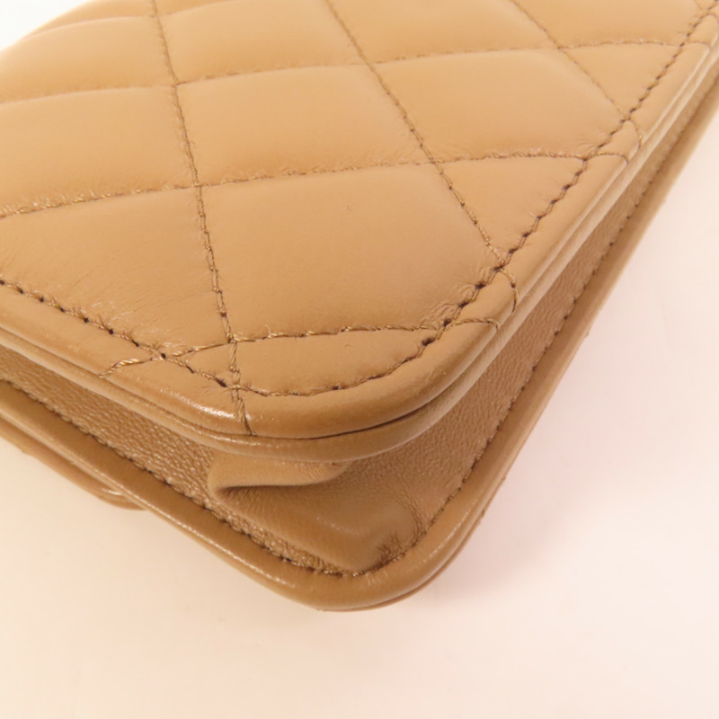 CHANEL 羊皮皮革Wallet On Chain肩背袋-14