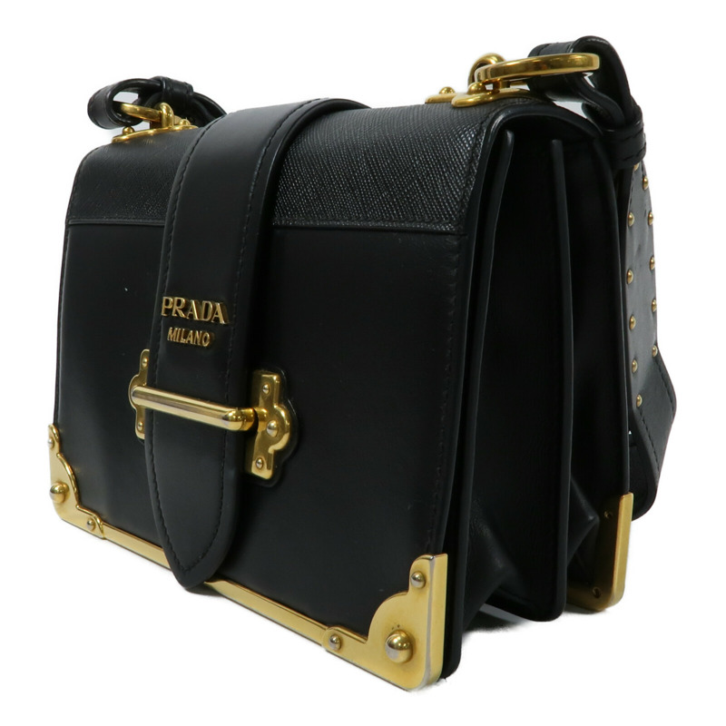 PRADA 牛皮皮革Cahier Shoulder Bag肩背袋-2