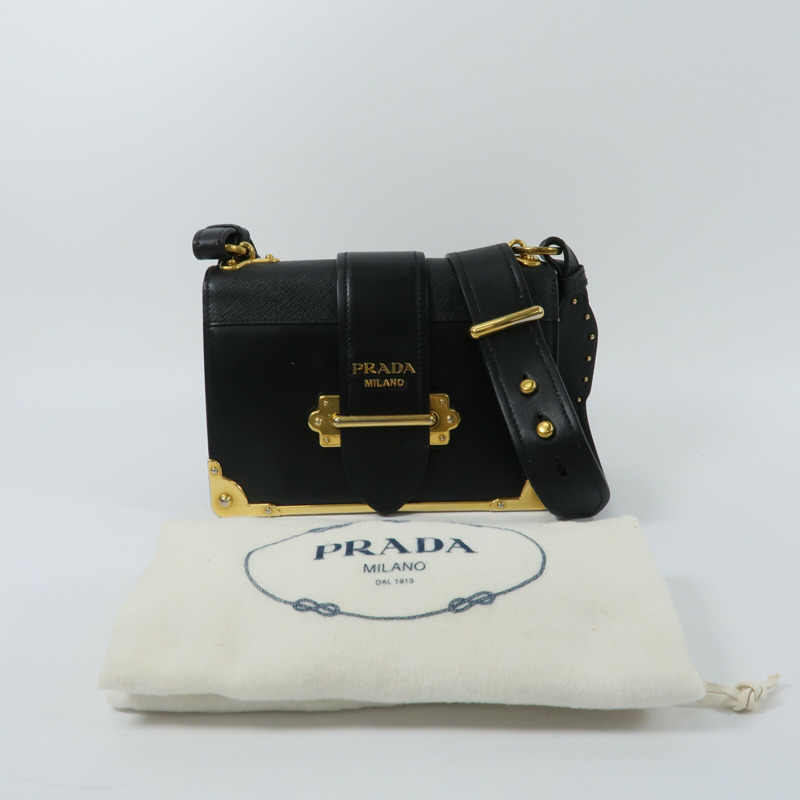 PRADA 牛皮皮革Cahier Shoulder Bag肩背袋-9
