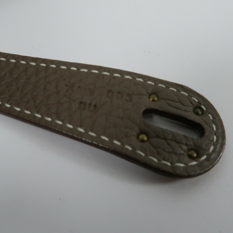 HERMES Clemence皮革Lindy 30手挽肩背兩用袋Etoupe-6