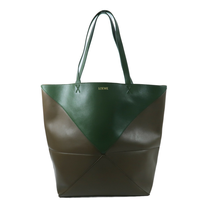 LOEWE 牛皮皮革Puzzle Fold Tote手挽袋-0