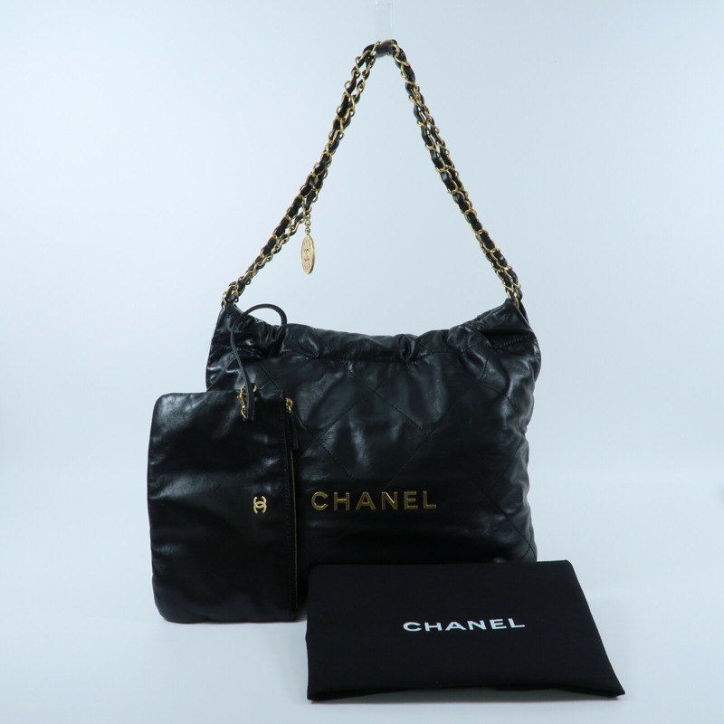CHANEL 牛皮皮革Chanel 22 Small鏈帶肩背袋-11