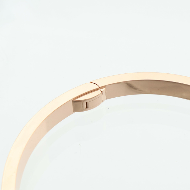 CARTIER 18K玫瑰金Love Bangle SM Paved鑽石手鐲Cartier#16-7