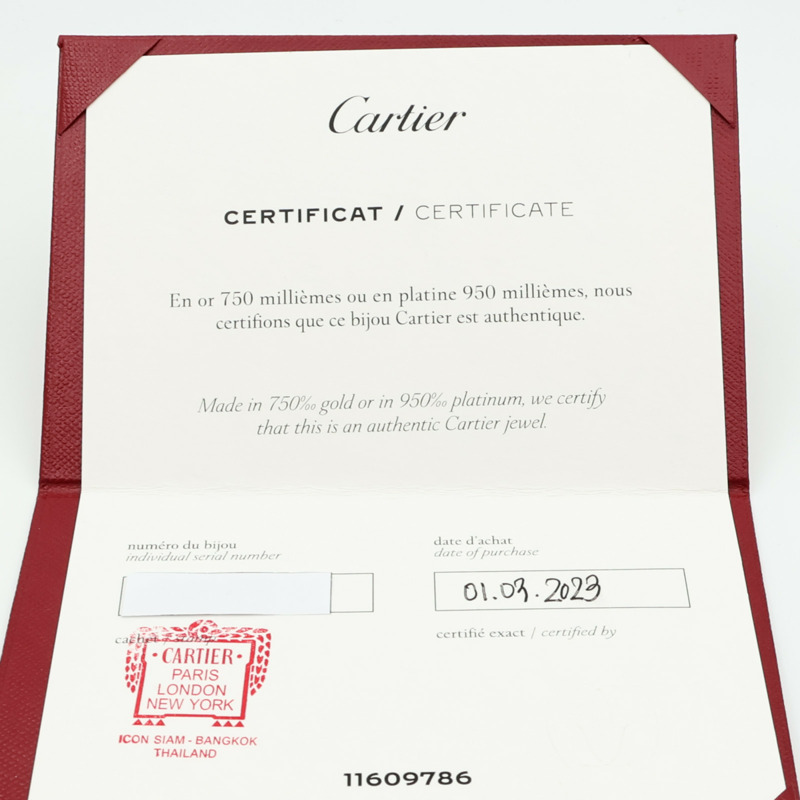 CARTIER 18K玫瑰金Love Bangle SM Paved鑽石手鐲Cartier#16-10