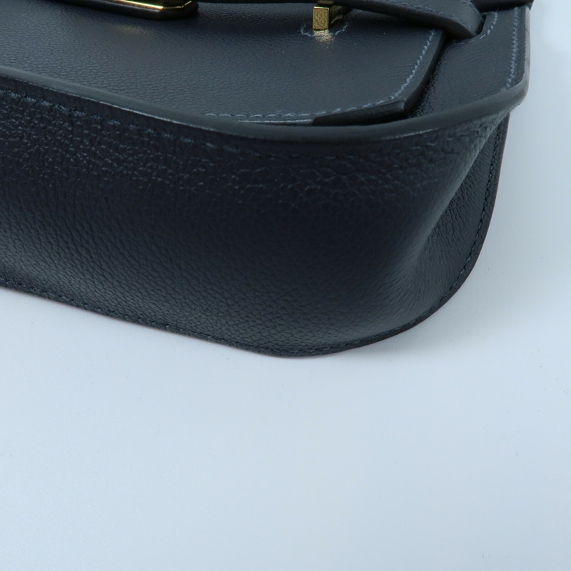 HERMES Evercolor皮革Mini Jypsiere肩背袋Vert Rousseau-11