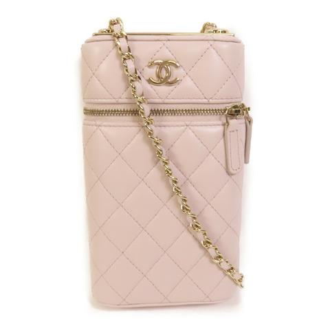 CHANEL 羊皮皮革Vanity Phone Case with Chain鏈帶肩背袋