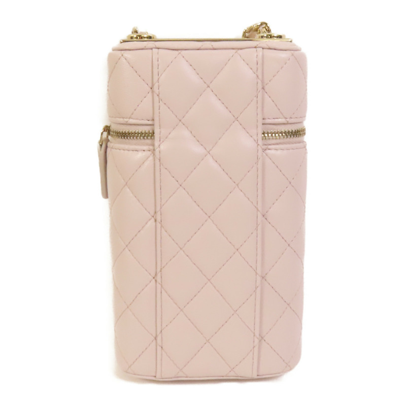 CHANEL 羊皮皮革Vanity Phone Case with Chain鏈帶肩背袋-1
