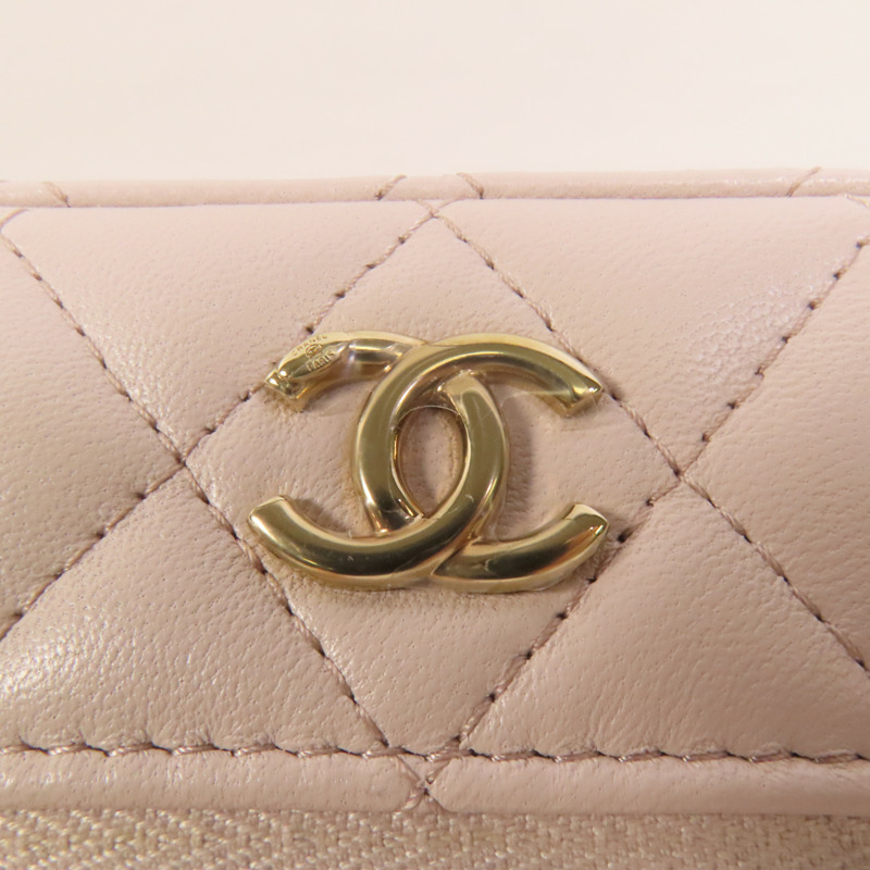 CHANEL 羊皮皮革Vanity Phone Case with Chain鏈帶肩背袋-6