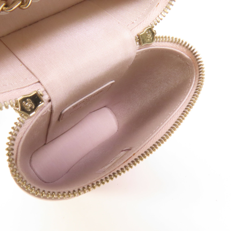CHANEL 羊皮皮革Vanity Phone Case with Chain鏈帶肩背袋-7