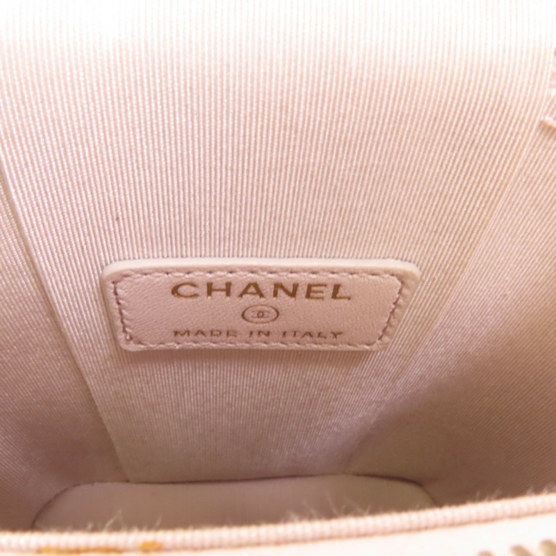 CHANEL 羊皮皮革Vanity Phone Case with Chain鏈帶肩背袋-8