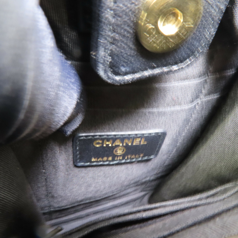 CHANEL Tweed/PVC Chain Shoulder肩背袋-7