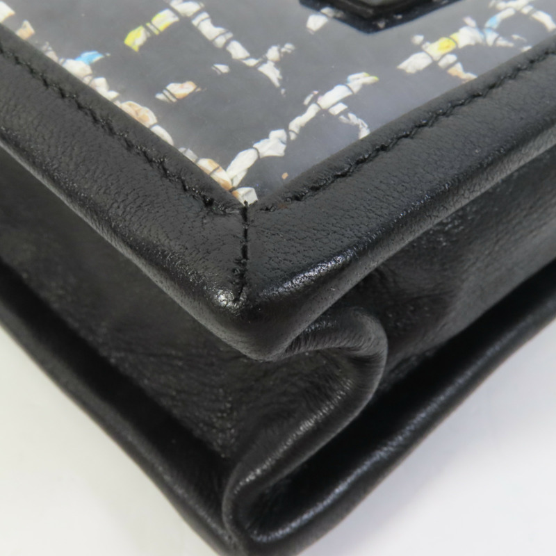 CHANEL Tweed/PVC Chain Shoulder肩背袋-10