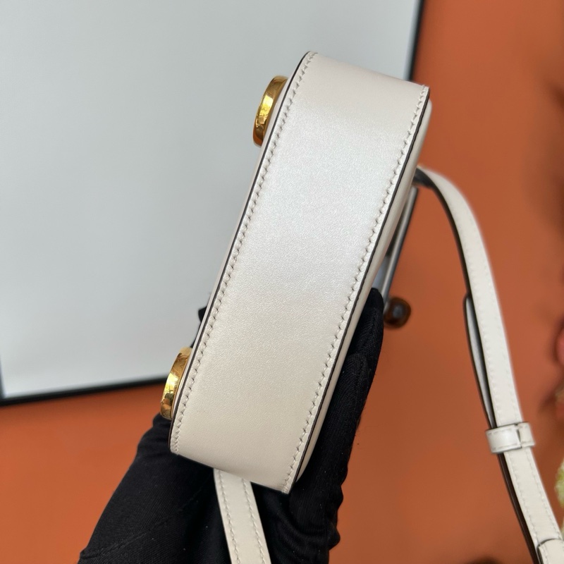 古馳/Gucci Baboo系列斜挎雙肩白色竹節包-6