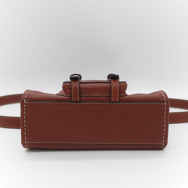 Chloé 蔻依 紅棕色 牛皮 手提包 斜挎包-7