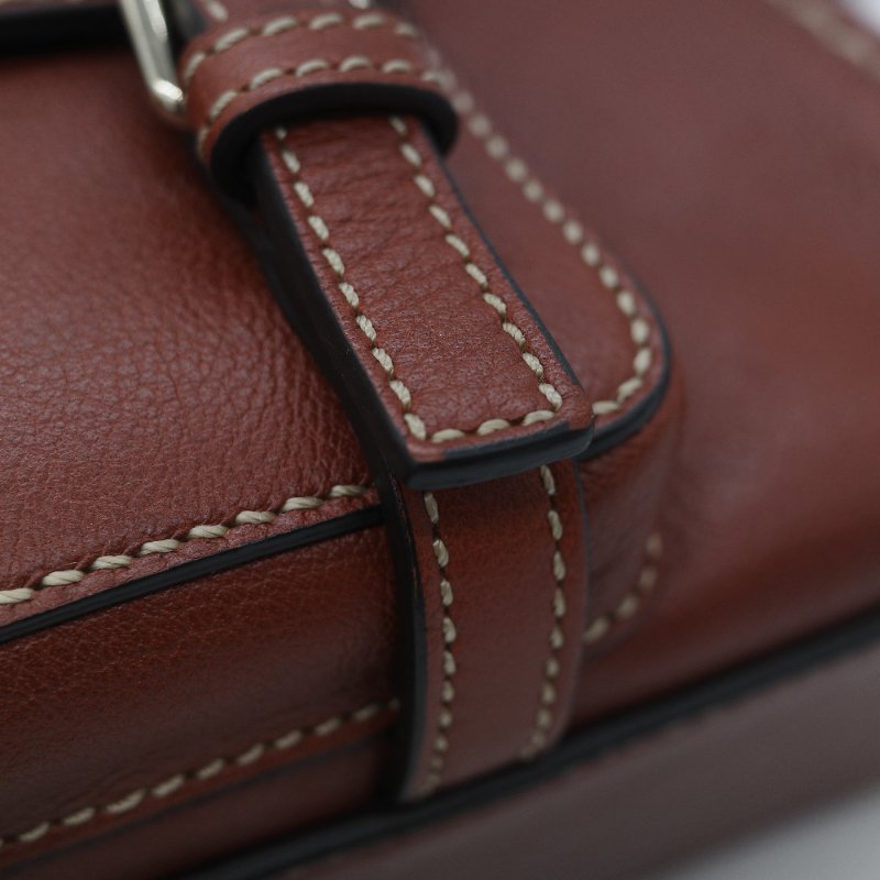 Chloé 蔻依 紅棕色 牛皮 手提包 斜挎包-10