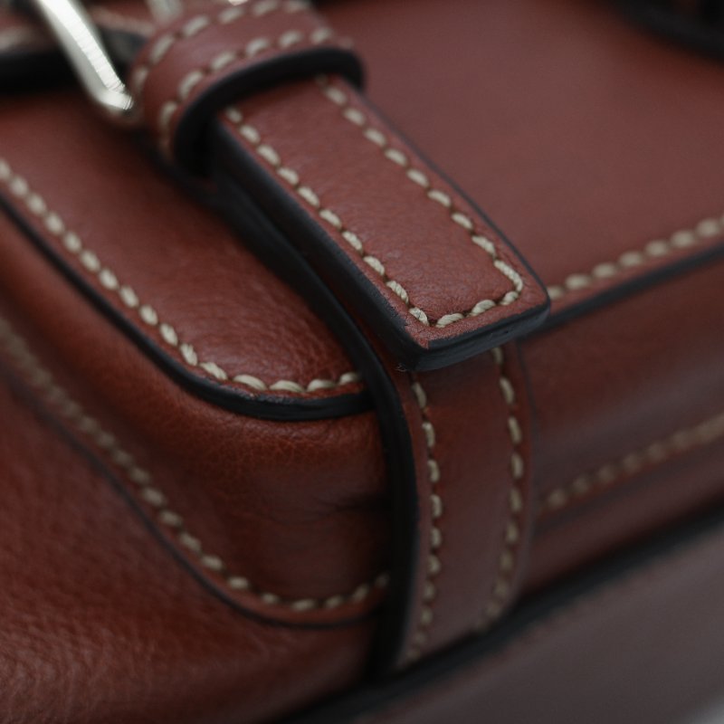 Chloé 蔻依 紅棕色 牛皮 手提包 斜挎包-11