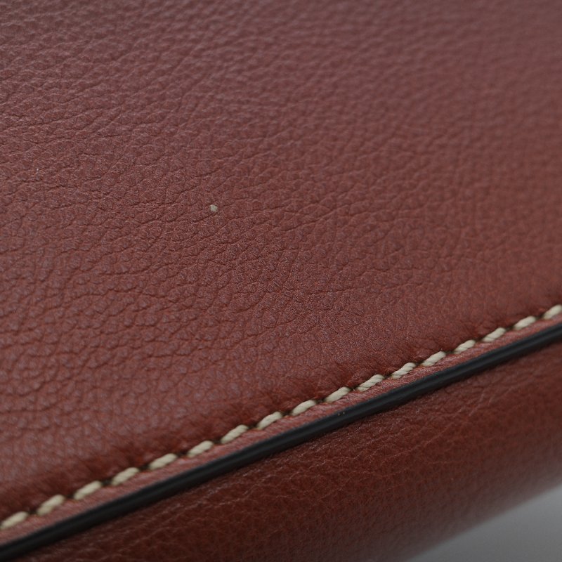 Chloé 蔻依 紅棕色 牛皮 手提包 斜挎包-15