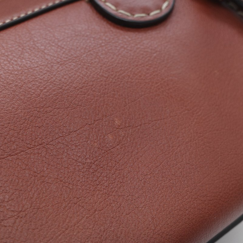 Chloé 蔻依 紅棕色 牛皮 手提包 斜挎包-16