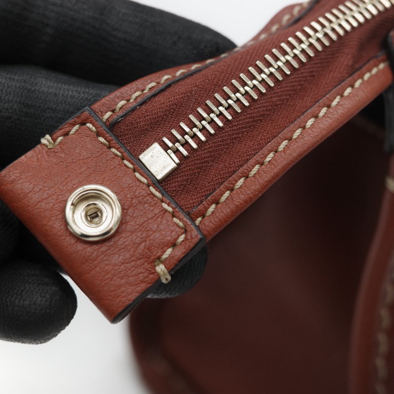 Chloé 蔻依 紅棕色 牛皮 手提包 斜挎包-27