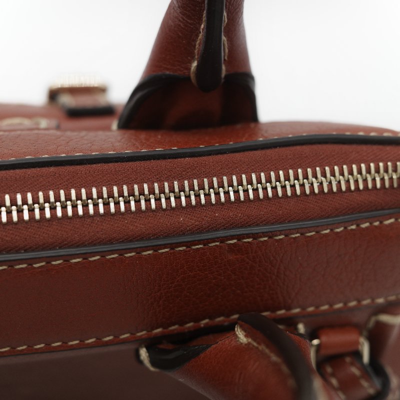 Chloé 蔻依 紅棕色 牛皮 手提包 斜挎包-28